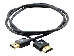 Kramer C-HM/HM/PICO/BK-1 Cable HDMI flexible de alta velocidad ultradelgado con Ethernet de 0.30m